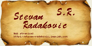 Stevan Radaković vizit kartica